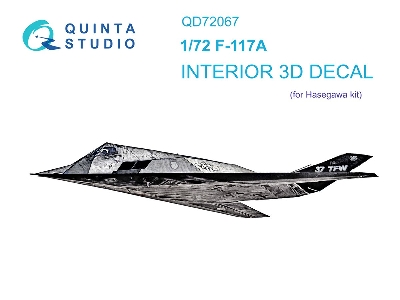 Lockheed F-117 A Nighthawk - 3d-printed & Coloured Interior (For Hasegawa Kits) - zdjęcie 2