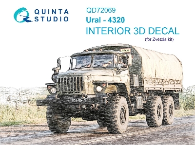 Ural-4320 - 3d-printed & Coloured Interior (For Zvezda Kits) - zdjęcie 1
