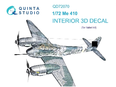 Messerschmitt Me 410 - 3d-printed & Coloured Interior (For Italeri Kits) - zdjęcie 1