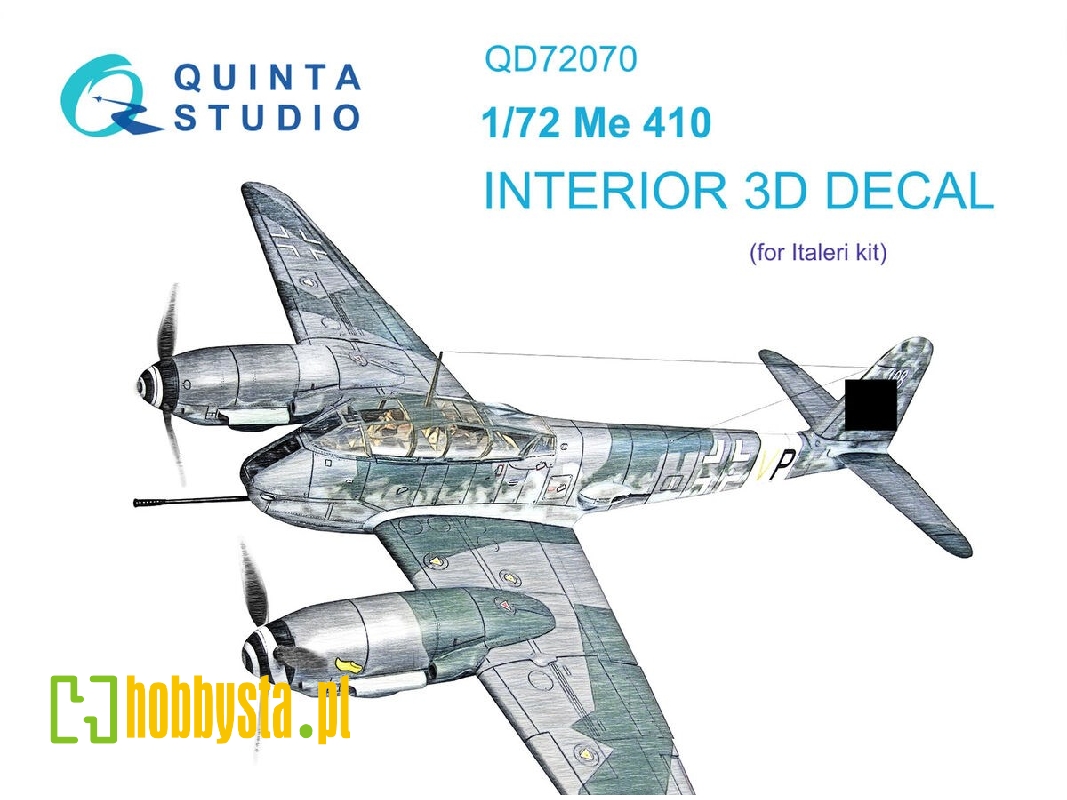 Messerschmitt Me 410 - 3d-printed & Coloured Interior (For Italeri Kits) - zdjęcie 1