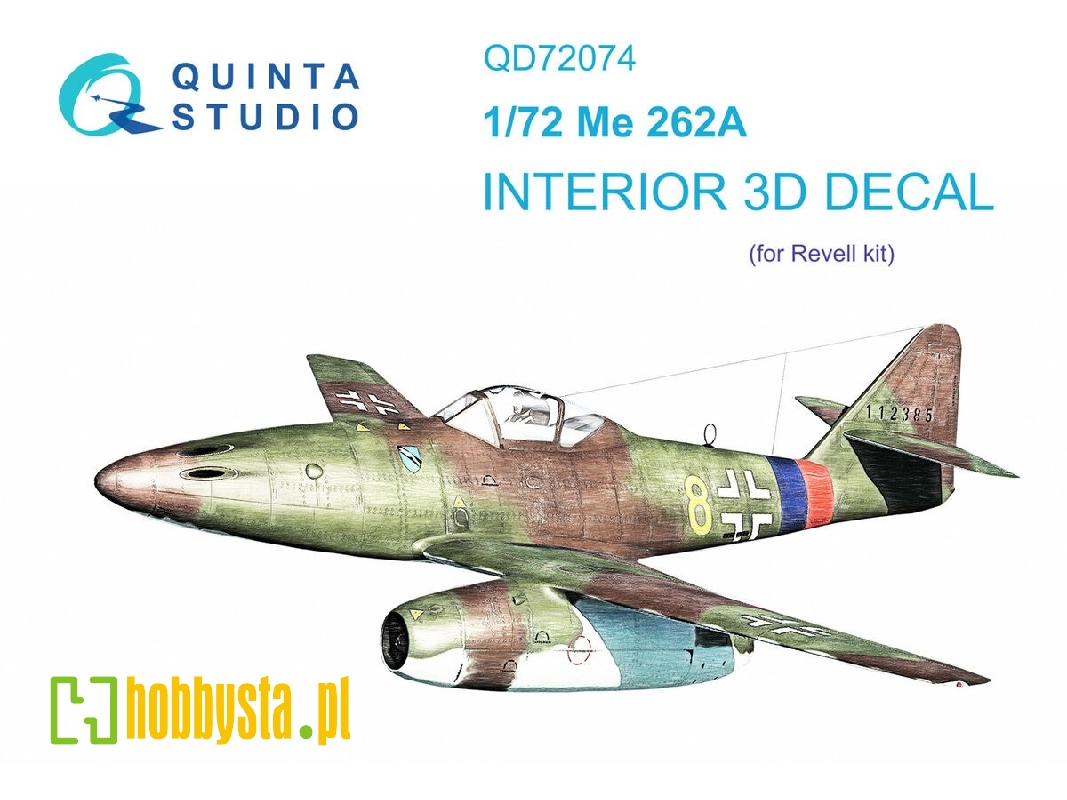 Messrschmitt Me-262 A - 3d-printed & Coloured Interior (For Revell Kits) - zdjęcie 1