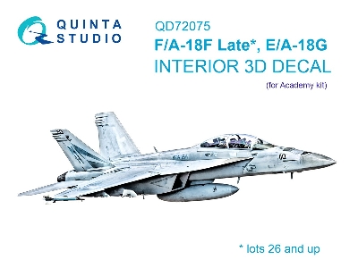 Boeing F/A-18 F Late And E/A-18 G - 3d-printed & Coloured Interior (For Academy Kits) - zdjęcie 2