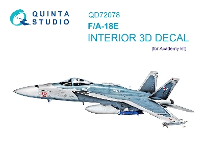 Boeing  F/A-18 E Super Hornet - 3d-printed & Coloured Interior (For Academy Kits) - zdjęcie 2
