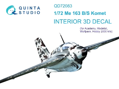 Messerschmitt Me-163 B/S Komet - 3d-printed & Coloured Interior (For Academy Kits) - zdjęcie 2