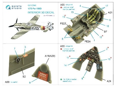 Focke-wulf Fw-190 D - 3d-printed & Coloured Interior (For Ibg Models Kits) - zdjęcie 10