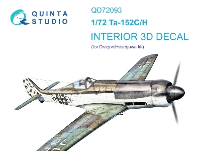 Focke-wulf  Ta-152 C/H - 3d-printed & Coloured Interior (For Dragon Kits) - zdjęcie 2