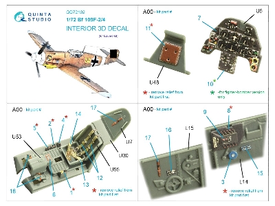 Messerschmitt Bf-109 F-2 / F-4 - 3d-printed & Coloured Interior (For Eduard Kits) - zdjęcie 10