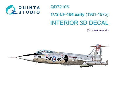 Lockheed Cf-104 Early - 3d-printed & Coloured Interior (For Hasegawa Kits) - zdjęcie 2