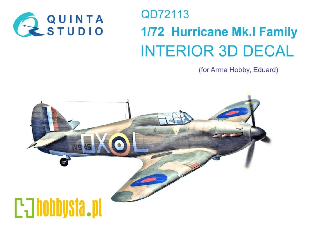 Hawker Hurricane Mk.I Family - 3d-printed & Coloured Interior (For Arma Hobby Kits) - zdjęcie 1 Hawker Hurricane Mk.I Family - 3d-printed & Coloured Interior (For Arma Hobby Kits) - zdjęcie 1