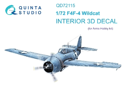 Grumman F4f-4 Wildcat - 3d-printed & Coloured Interior (For Arma Hobby Kits) - zdjęcie 2