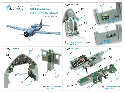 Grumman F4f-4 Wildcat - 3d-printed & Coloured Interior (For Arma Hobby Kits) - zdjęcie 10