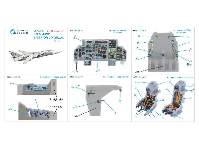 Sukhoi Su-24 Mr - Interior 3d Decal With 3d-printed Resin Parts (For Zvezda Kits) - zdjęcie 11