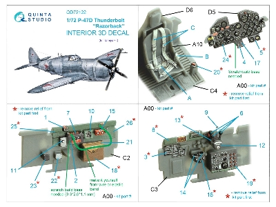 Republic P-47 D Thunderbolt Razorback - 3d-printed & Coloured Interior (For Tamiya Kits) - zdjęcie 10