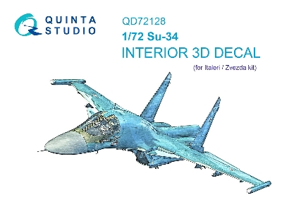 Sukhoi Su-34 - 3d-printed & Coloured Interior (For Italeri / Zvezda Kits) - zdjęcie 2