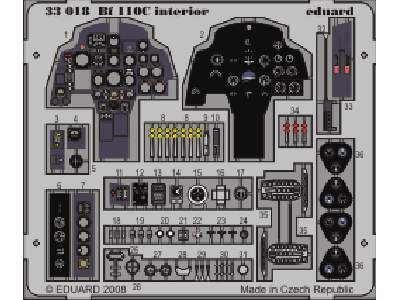  Bf 110C interior S. A. 1/32 - Dragon - blaszki - zdjęcie 1