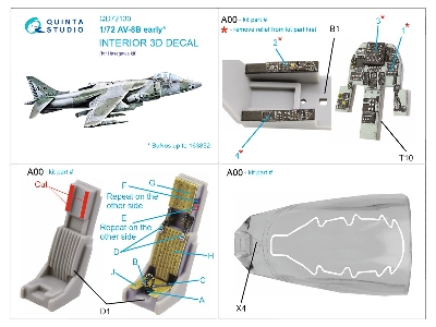Mcdonnell Douglas Av-8 B Early - 3d-printed & Coloured Interior (For Hasegawa Kits) - zdjęcie 13