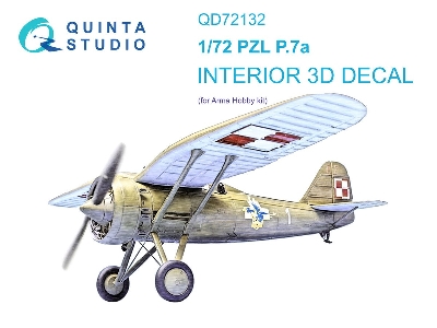 Pzl P.7a - 3d-printed & Coloured Interior (For Arma Hobby Kits) - zdjęcie 1
