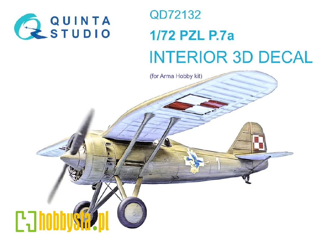 Pzl P.7a - 3d-printed & Coloured Interior (For Arma Hobby Kits) - zdjęcie 1 Pzl P.7a - 3d-printed & Coloured Interior (For Arma Hobby Kits) - zdjęcie 1