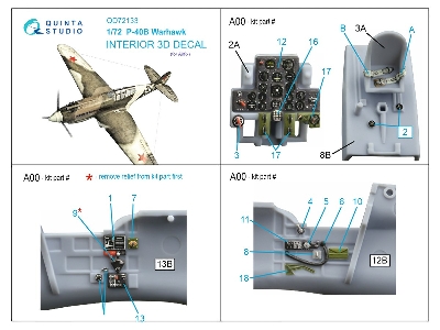 Curtiss P-40 B - 3d-printed & Coloured Interior (For Airfix Kits) - zdjęcie 12