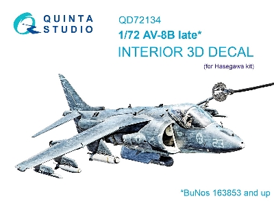 Mcdonnell Douglas Av-8 B Late - 3d-printed & Coloured Interior (For Hasegawa Kits) - zdjęcie 2