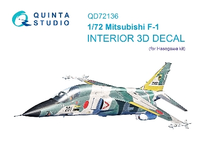 Mitsubishi F-1 - 3d-printed & Coloured Interior (For Hasegawa Kits) - zdjęcie 2