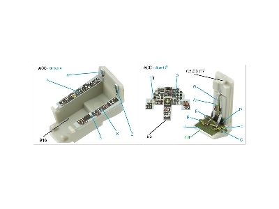 Mitsubishi F-1 - 3d-printed & Coloured Interior (For Hasegawa Kits) - zdjęcie 11