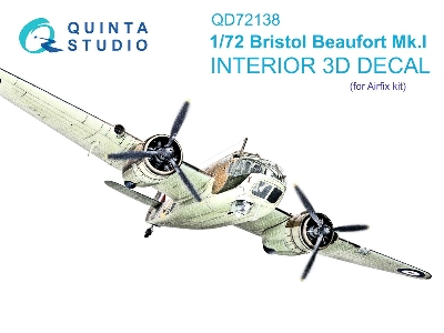 Bristol Beaufort Mk.I - 3d-printed & Coloured Interior (For Airfix Kits) - zdjęcie 2