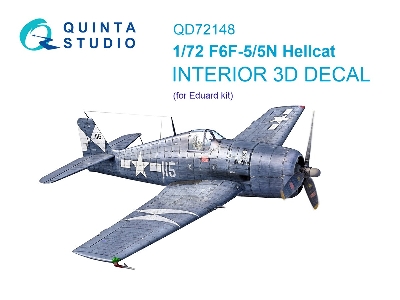 Grumman F6f-5 Hellcat - 3d-printed & Coloured Interior (For Eduard Kits) - zdjęcie 2