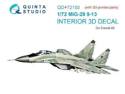 Mig-29 9-13 - Interior 3d Decal With 3d-printed Resin Parts (For Zvezda Kits) - zdjęcie 2