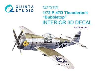 Republic P-47 D Thunderbolt  Bubbletop - 3d-printed & Coloured Interior (For Tamiya Kits) - zdjęcie 2