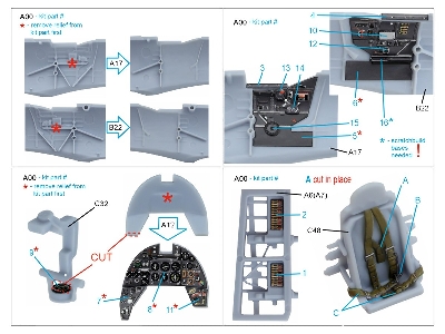 Hawker Typhoon Mk.Ib Late - 3d-printed & Coloured Interior (For Airfix Kits) - zdjęcie 12