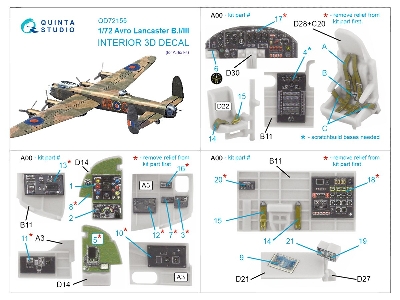 Avro Lancaster B.I/Iii - 3d-printed & Coloured Interior (For Airfix Kits) - zdjęcie 12