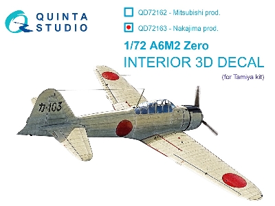 A6m2 Zero (Nakajima Prod.) - 3d-printed & Coloured Interior (For Tamiya Kits) - zdjęcie 2