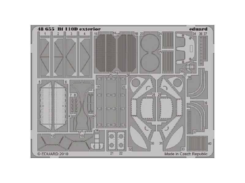 Bf 110D exterior 1/48 - Dragon - blaszki - zdjęcie 1 Bf 110D exterior 1/48 - Dragon - blaszki - zdjęcie 1
