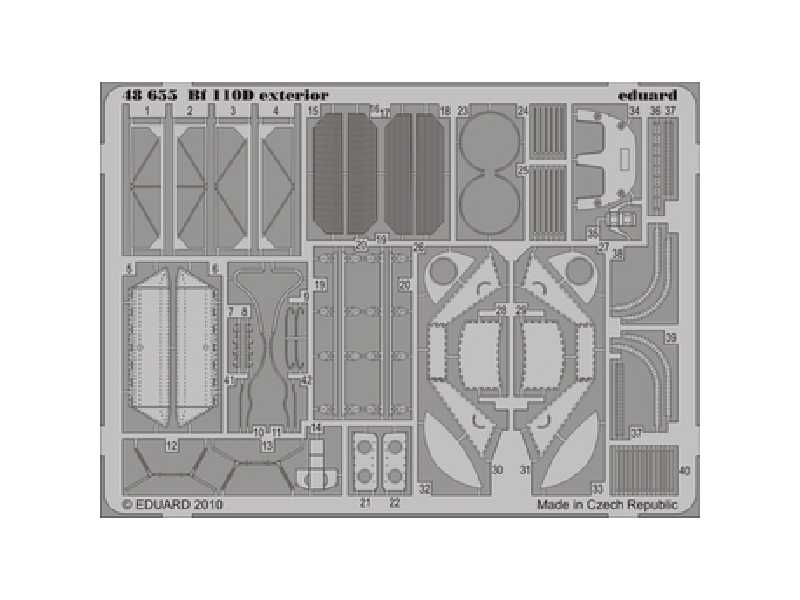  Bf 110D exterior 1/48 - Dragon - blaszki - zdjęcie 1