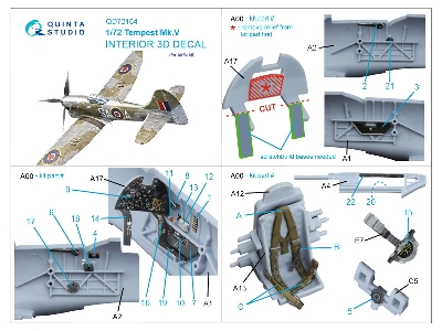 Hawker Tempest Mk.V - 3d-printed & Coloured Interior (For Airfix Kits) - zdjęcie 10