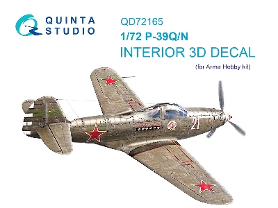 Bell P-39 Q/N Airacobra - 3d-printed & Coloured Interior (For Arma Hobby Kits) - zdjęcie 2