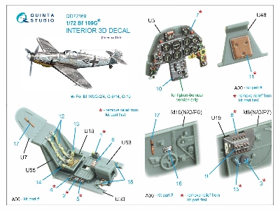 Messerschmitt Bf 109 G - 3d-printed & Coloured Interior (For Eduard Kits) - zdjęcie 10