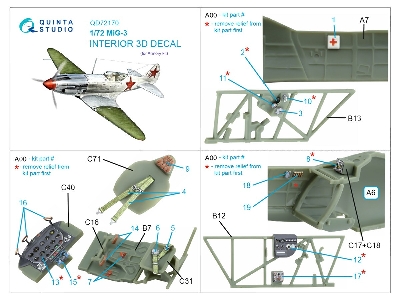 Mig-3 - 3d-printed & Coloured Interior (For Armory Kits) - zdjęcie 9