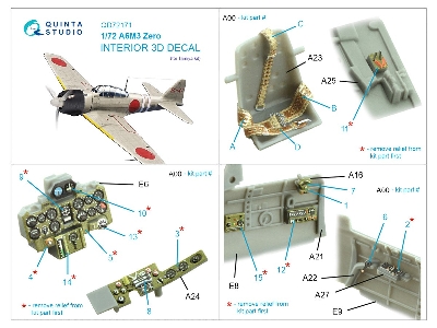 A6m3 Zero - 3d-printed & Coloured Interior (For Tamiya Kits) - zdjęcie 10