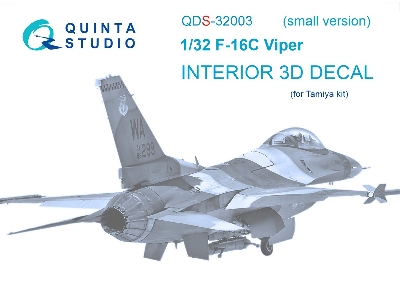 General Dynamics F-16 C - 3d-printed & Coloured Interior Small Version (For Tamiya Kits) - zdjęcie 2