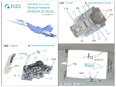 Sukhoi Su-27 - 3d-printed & Coloured Interior Small Version (For Trumpeter Kits) - zdjęcie 3