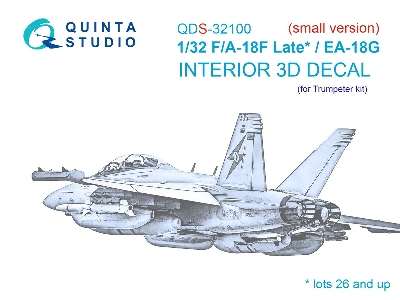 Boeing F/A-18 F Late And Ea-18 G - 3d-printed & Coloured Interior Small Version (For Trumpeter Kits) - zdjęcie 2
