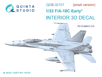 Mcdonnell Douglas F/A-18 C Early - 3d-printed & Coloured Interior Small Version (For Academy Kits) - zdjęcie 2