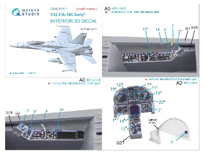 Mcdonnell Douglas F/A-18 C Early - 3d-printed & Coloured Interior Small Version (For Academy Kits) - zdjęcie 6