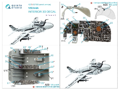 Grumman A-6 A Intruder - 3d-printed & Coloured Interior Small Version (For Trumpeter Kits) - zdjęcie 3