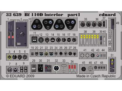  Bf 110D interior 1/32 - Dragon - blaszki - zdjęcie 2