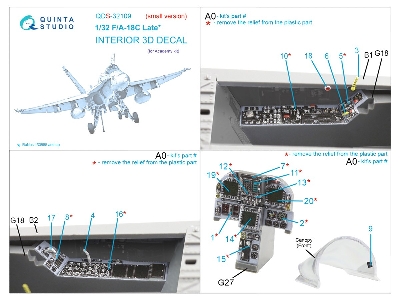 Mcdonnell Douglas F/A-18 C Late - 3d-printed & Coloured Interior Small Version (For Academy Kits) - zdjęcie 6
