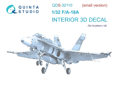 Mcdonnell Douglas F/A-18 A - 3d-printed & Coloured Interior Small Version (For Academy Kits) - zdjęcie 2