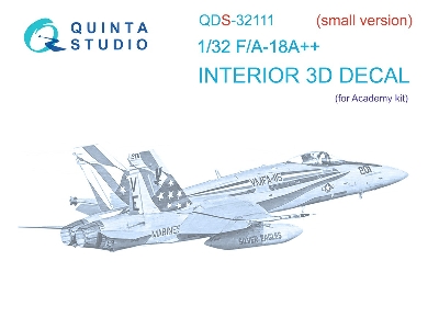 Mcdonnell Douglas F/A-18 A++ - 3d-printed & Coloured Interior Small Version (For Academy Kits) - zdjęcie 2